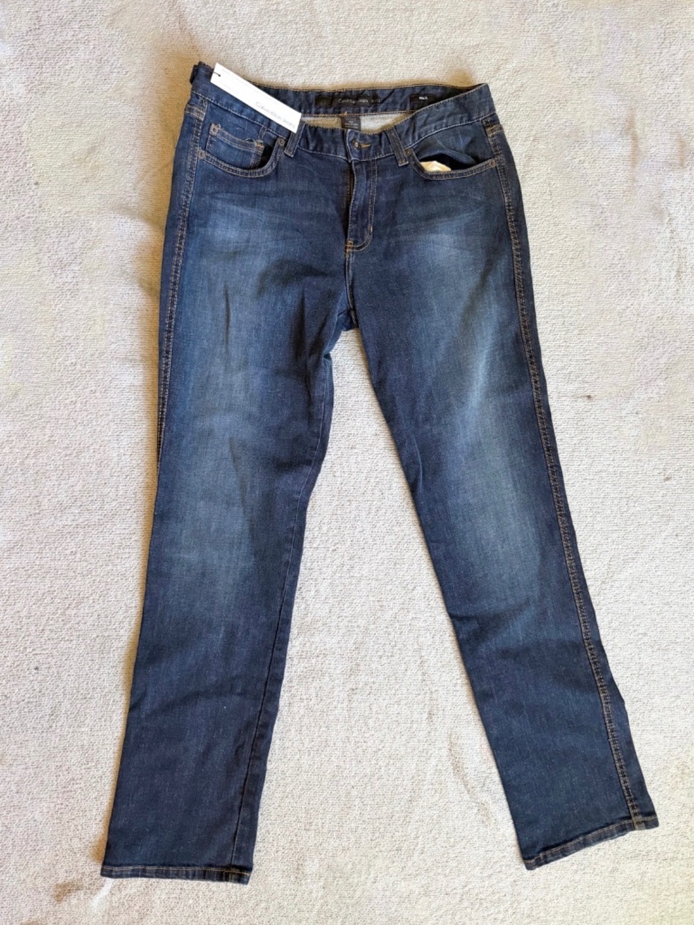NWT Calvin Klein Jeans Women's Size 31/12 Dark Wash Slim Pencil Fit Denim Pants